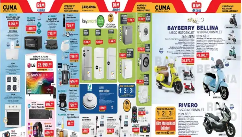 BİM 4 Mart Aktüel Ürünleriyle Elektronik ve Motosiklet Satışı Başlıyor!